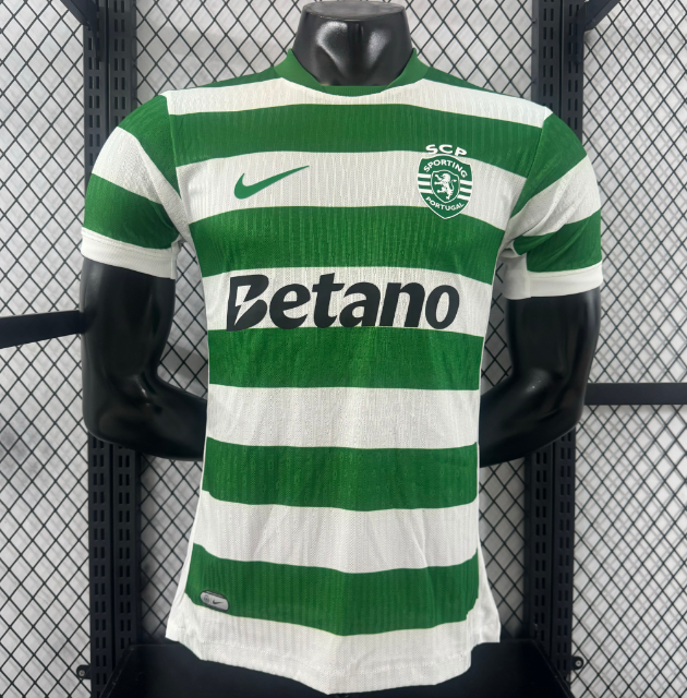 2025-26 Sporting Lisbon Home Soccer Jersey shirt Player Version